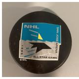 1995 NHL San Jose Sharks All-Star game hockey puck
