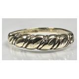 Gold over sterling silver ring