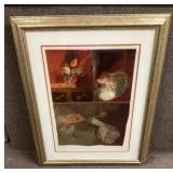 Framed Alvar Sunol lithograph with COA 30x39