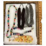 5 costume jewelry beaded necklaces