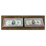 Two $5 bills