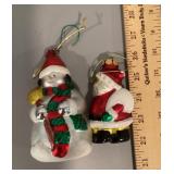 2 mercury glass ornaments