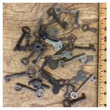 Assortment of vintage keys