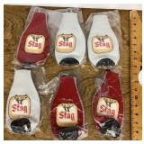 6 Stag Beer bottle coozies