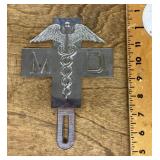 Medical doctor license plate topper
