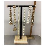Necklace stand with necklaces