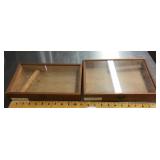 2 glass top cigar cases