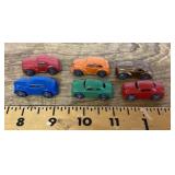 6 Tootsietoy cars