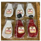 6 Stag Beer bottle coozies