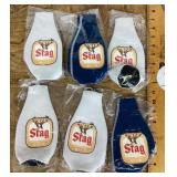 6 Stag Beer bottle coozies