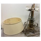 Old electric swag lamp