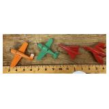 4 Tootsietoy airplanes