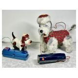 Vintage battery Cragstan poodle & Marx tin dog