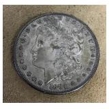 1884 S Morgan silver dollar