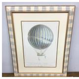 Framed hot air balloon print