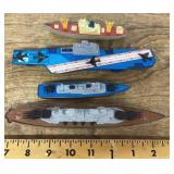 4 Tootsietoy battleships