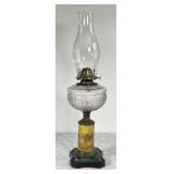 Heavy antique oil lamp