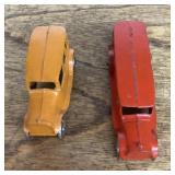 2 gold tire Tootsietoy cars