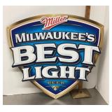 Metal Miller Beer sign