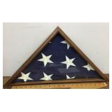Memorial flag in case