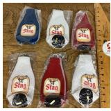 6 Stag Beer bottle coozies