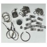 Scrap sterling silver jewelry lot