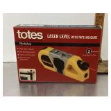 Totes laser level with tape measure