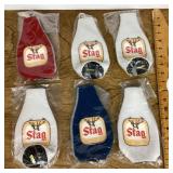 6 Stag Beer bottle coozies