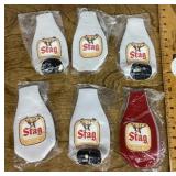 6 Stag Beer bottle coozies