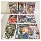 9 comics in sleeves 2003