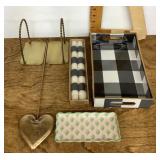 Bookends, desktop organizers, etc.
