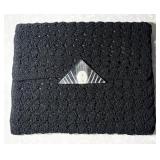 Antique black crocheted purse with Lucite clasp