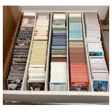 Large box of assorted sports trading cards