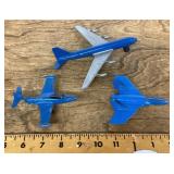 3 Tootsietoy airplanes