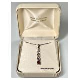 Gold over sterling silver gemstone necklace