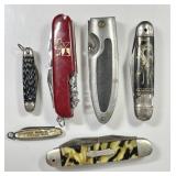 6 assorted pocket knives