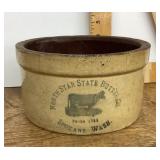 Antique stoneware North Star State butter crock