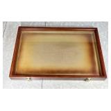Glass top display 22' x 14 1/2' x 1 1/4' deep
