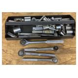 Assorted imported sockets and ratchets