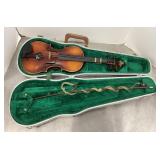 Violin with bow and case