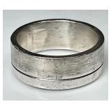 10k white gold ring marked .417