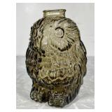 Glass Wise Old Owl coin bank