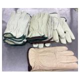 Leather work gloves
