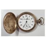 Gold filled Hampden pocket watch --no crystal