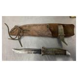 Fixed blade knife with sheath