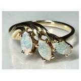 14k gold opal ring