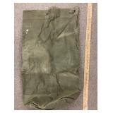 Army green duffle bag