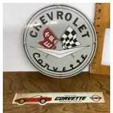 Corvette advertising sign and ruler