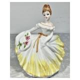 Vintage 7 1/2' Lefton ceramic girl planter