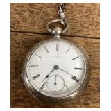 Coin silver Illinois Watch Company pocket watch